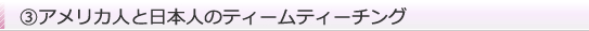 3.アメリカ人と日本人のティームティーチング
