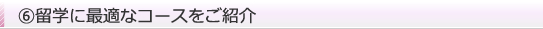 6.留学に最適なコースをご紹介